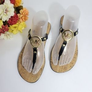 MICHAEL KORS WOMEN BLACK SANDALS SZ.8M